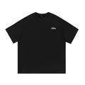Black crewneck T-shirt with small Altstar logo on center chest, front plain.
